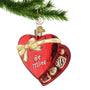Be Mine Printed on a Valentine Chocolate Box Glass Christmas Ornament 