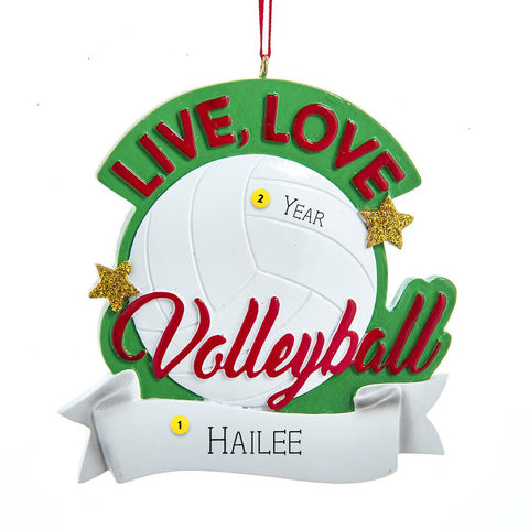 Live, Love Volleyball Christmas Tree Ornament