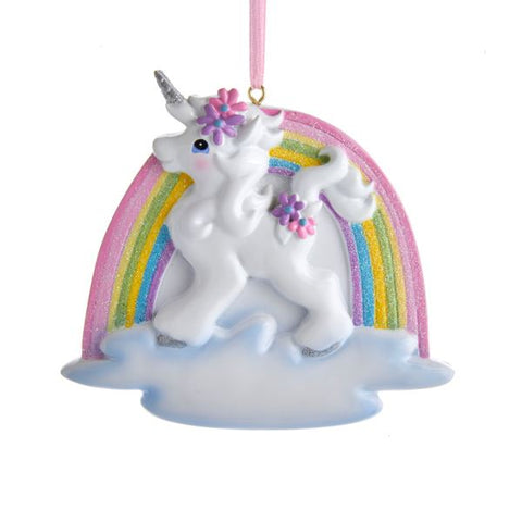 Unicorn and Rainbow Christmas Tree Ornament