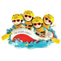 Personalized White Water Rafting Family of 4 Ornament