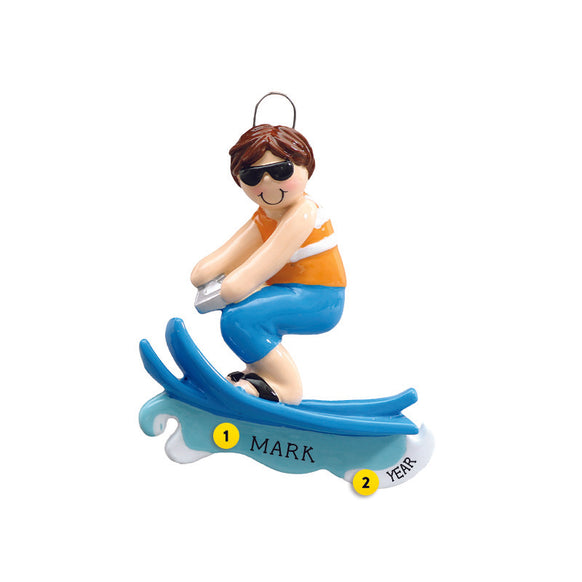 Waterski Guy Ornament for Christmas Tree