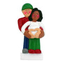 We're Expecting Couple Christmas Tree Ornament, Male with African American Female