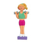Weight Lifter Ornament - White Female, Blond Hair for Christmas Tree