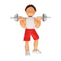 Weight Lifter Ornament - White Male, Brown Hair for Christmas Tree