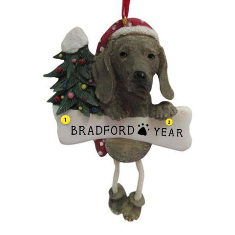 Weimaraner Dog Ornament for Christmas Tree