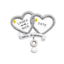 "We're Engaged!" Double Heart Ornament for Christmas Tree