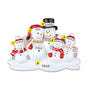 We're Expecting Snowman Family with 3 Children Ornament for Christmas Tree