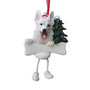 White German Shepard Dog Ornament for Christmas Tree