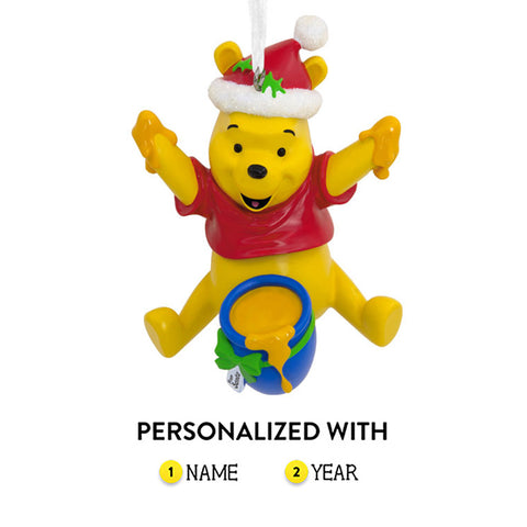 Personalized Ornament of Winnie the Pooh with a honey pot by Hallmark Disney