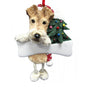 Wire Fox Terrier Dog Ornament for Christmas Tree