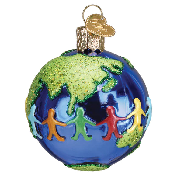 Colorful Earth Shaped ornament for world peace from Old World Christmas 