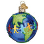 Colorful Earth Shaped glass ornament for world peace from Old World Christmas 