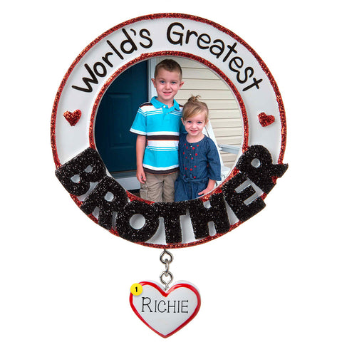 World's Greatest Brother Frame Ornament