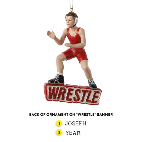 Personalized Wrestler Ornament