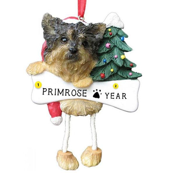 Yorkie Dog Ornament for Christmas Tree