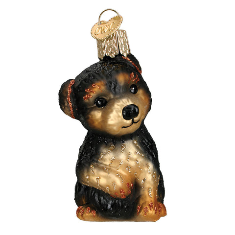 Yorkie Puppy Ornament for Christmas Tree