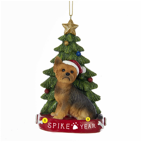 Yorkshire Terrier Dog Ornament For Christmas Tree