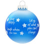 You Only Live Once Glass Christmas Bulb Ornament