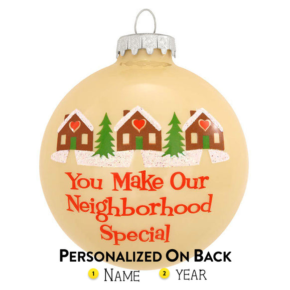 Good Neighbors Christmas Ornament | Chance Made Us Neighbors Ornament |  Funny Ornament For Neighbor | HOA Neighborhood Xmas Gift