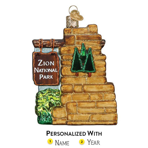 Zion National Park Old World Christmas Glass Ornament