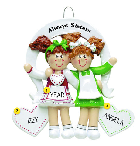 Two Sisters Christmas Ornament