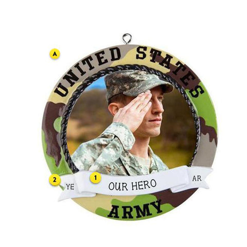 Army Photo Frame Ornament