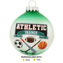 Personalized Athletic Trainer Glass Bulb Ornament