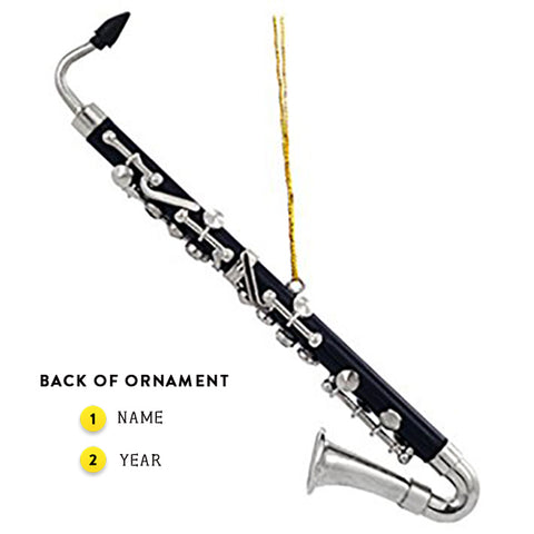 Personalized Bass Clarinet Ornament
