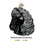 Black Horse Head Profile Christmas Ornament Personalized 