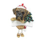 Boxer Dog Ornament Brindle Un-cropped 