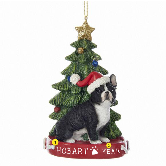 French Bulldog Dog Ornament For Christmas Tree