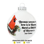 Personalized Memorial with Cardinal Glass Ornament