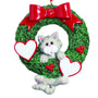 Grey Tabby Cat Wreath Christmas Ornament