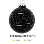 constellations black glass bulb ornament