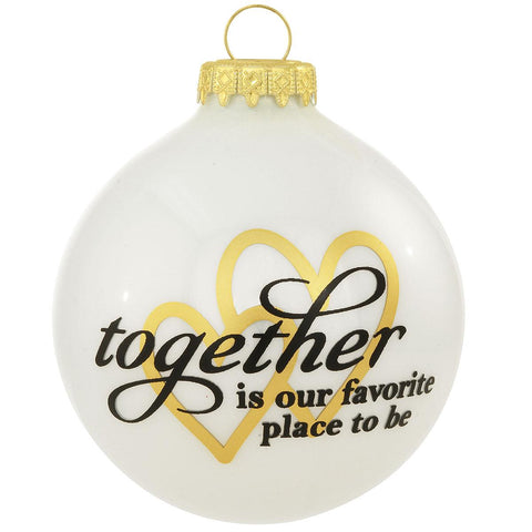 Personalized "Together is Our Favorite" Glass Bulb Ornament