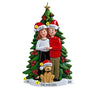 Christmas Couple with Dog Ornament Personalized