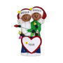 Personalized Couple Wrapped in Lights - African American