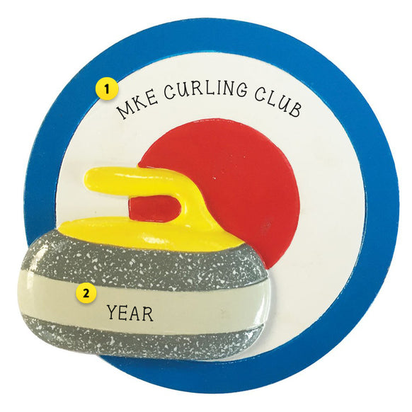 Curling Resin Personalized Ornament