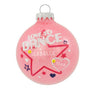 Pink I love to Dance with Star for personalization glass bulb ornament