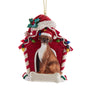 Boxer in Dog House Christmas Tree Ornament