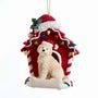 Goldendoodle in Dog House Christmas Tree Ornament