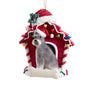 Schnauzer in Dog House Christmas Tree Ornament