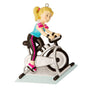 Female on Exercise Bike Personalized Resin Ornament