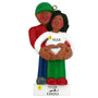 We're Expecting Christmas Tree Ornament, African American Male & Female