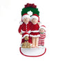 Christmas Family of 3 with Dog Personalized Christmas Ornament