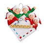 Family of 5 Game Night Christmas Tree Ornament