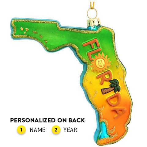 Personalized Florida Shape Ornament