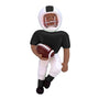 Personalized Football Player Ornament - African-American Male, Black Uniform