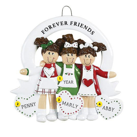 Friends Forever Ornament - Three Friends for Christmas Tree
