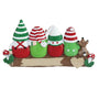 Personalized Gnomes on a Log Family of 4 Ornament